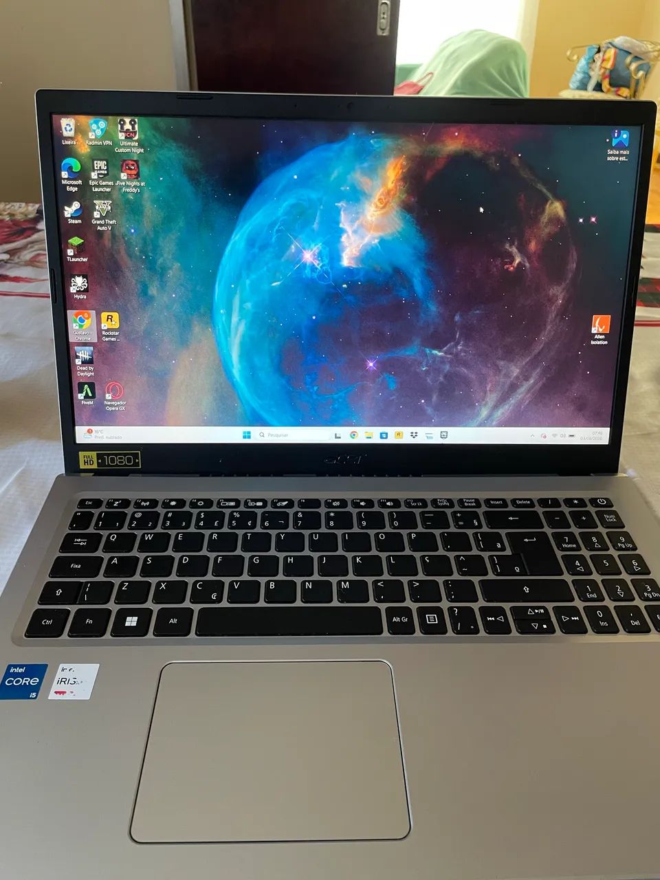 Vendo notebook Acer Aspire A315-58, funcionando perfeitamente.