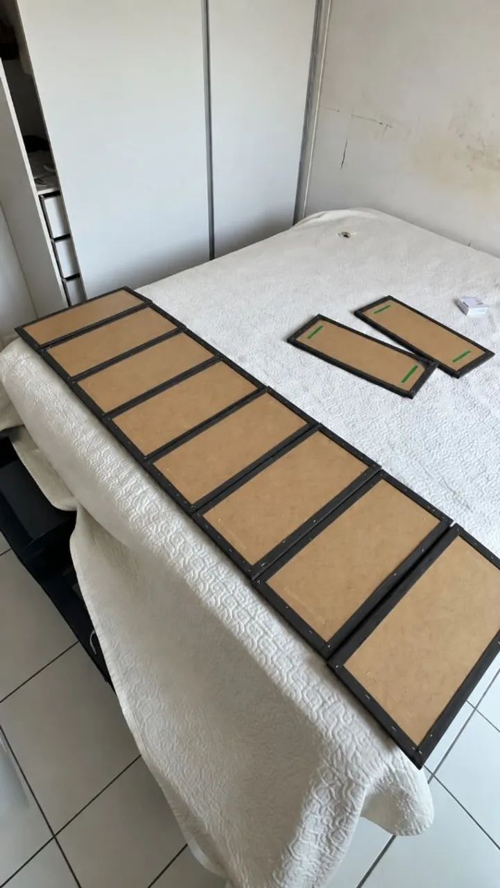 Cabeceira Estofada Preta Modular para Cama - Foto 4