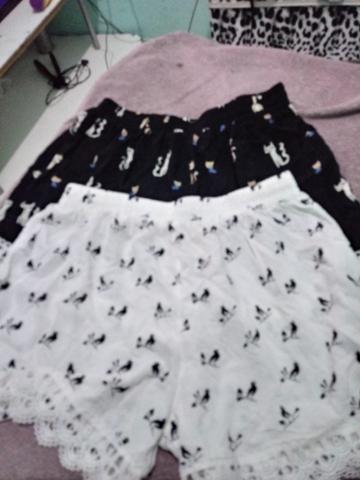 2 shorts VISCOSE R$20 cada. Tamanho G