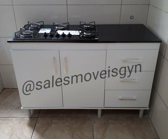 Balcão 1,20 + Cooktop Atlas 5 bcs *Novo á pronta entrega