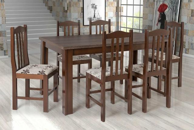 Mesa 6 cadeiras em eucalipto