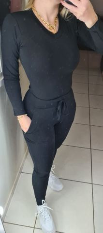 Conjunto em Viscolycra preto, ótimo para esquentar e te deixar linda nesse frio! - Foto 2