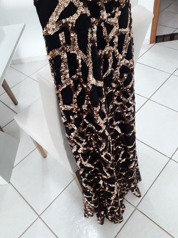 Vestido de formatura com transparência e bordado paetê - Foto 4