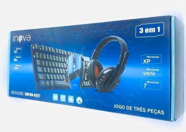 Kit Gamer - Teclado, Mouse e Fone Gamer