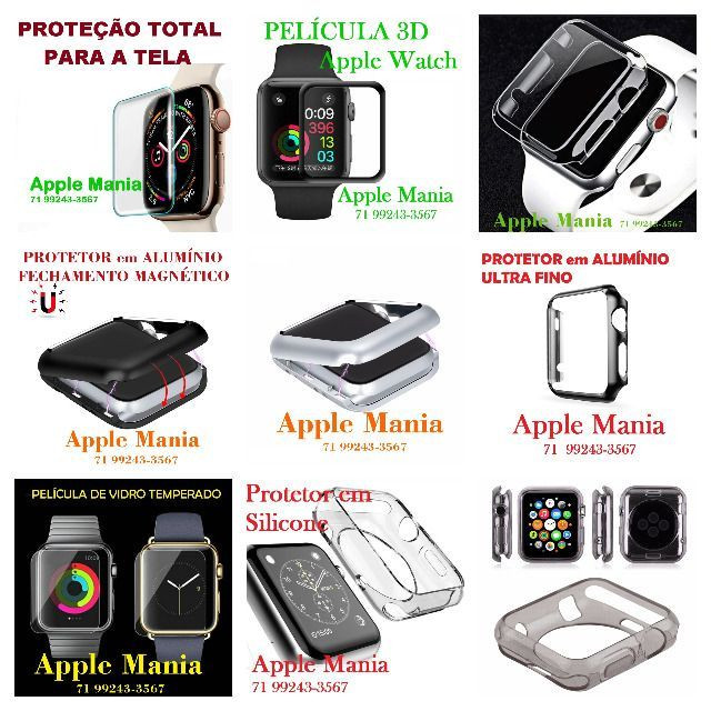 Películas e Protetores para Apple Watch e IWO e Outros Smartwatches***