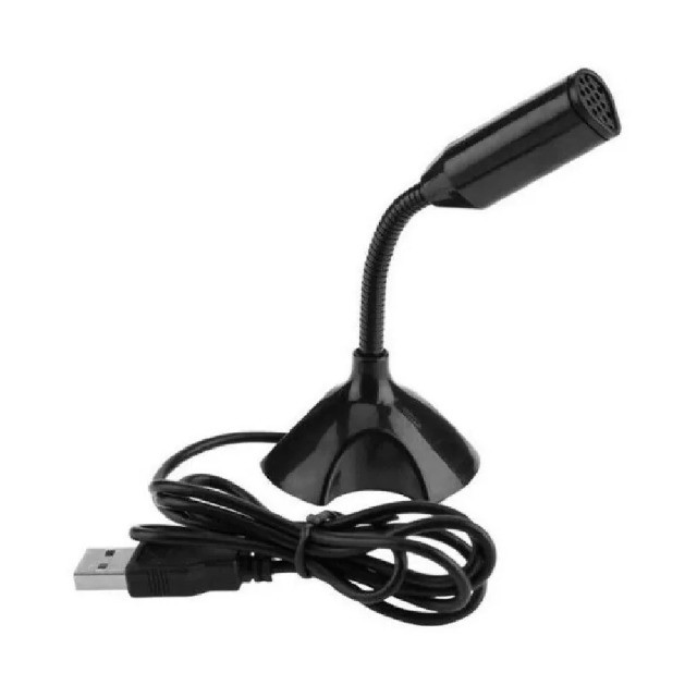 Microfone Para Pc Usb Desktop Com Suporte De Ajustvel 360