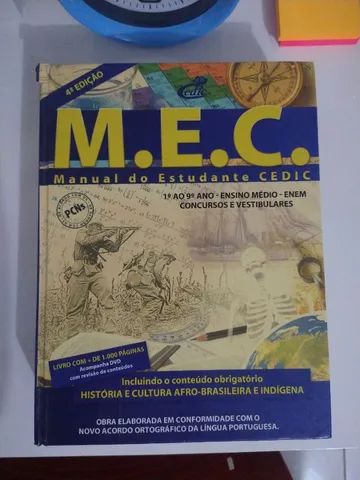 M. E. C. Manual do Estudante Cedic 1º Ap 9º Ano Ensino Médio-enem<br><br>