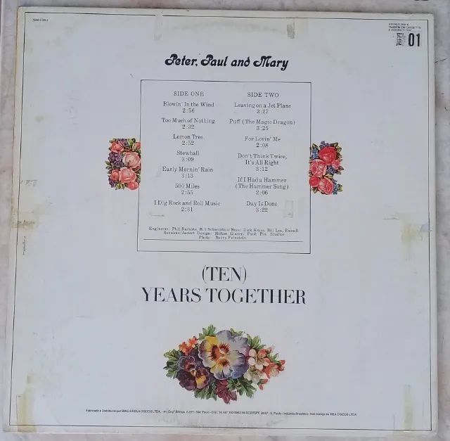 peter, paul & mary-lp 1970-the best of-capa dupla- - Foto 2