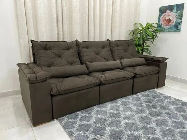 sofá retrátil e reclinável 3 módulos 2,70 várias cores - Foto 3