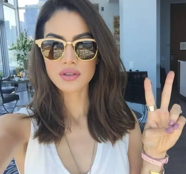 Ray Ban Clubmaster original - Marrom/Bronze -<br><br>Unissex