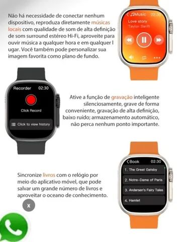 Smartwatch W69 Ulta 49mm memória 2Gb toca música NFC jogos lançamento 2023  / 2024 - Acessórios - Recreio dos Bandeirantes, Rio de Janeiro 1230896590