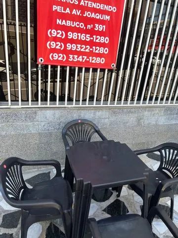 Jogo de mesa cadeira com braço preta nova pra igreja partir de 190 R$ cada