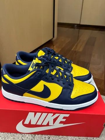 Tênis Nike Dunk Low Michigan caixa original tamanho 43 estado 9.9 - Foto 5