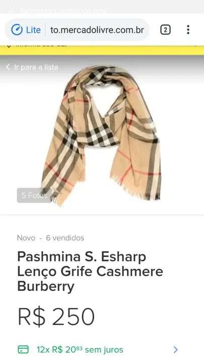 Pashmina importada 1° linha 