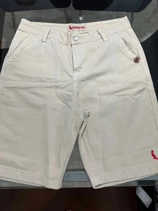 Bermuda Masculina Bege tamanho 40 - Foto 2