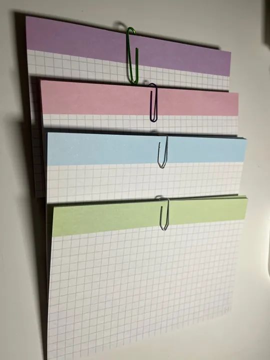 72 ficha estudo + 1 caneta de brinde verde 