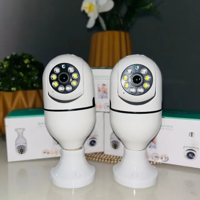 Câmera Ip Lâmpada Wifi Full Hd Visão Noturna