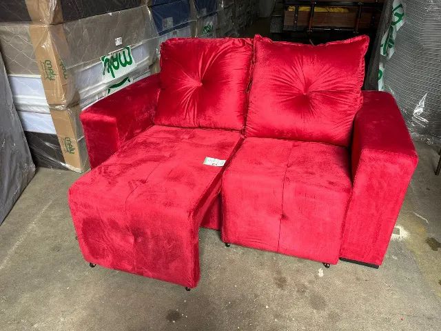 Sofá Retrátil Vermelho Gold 1,60m _ Mega Oportunidade