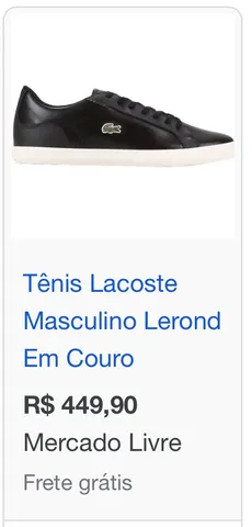 Mercado livre best sale tenis lacoste