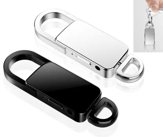 chaveiro espião gravador de áudio gravação ativada por voz MP3 player 8 gygas - Foto 3