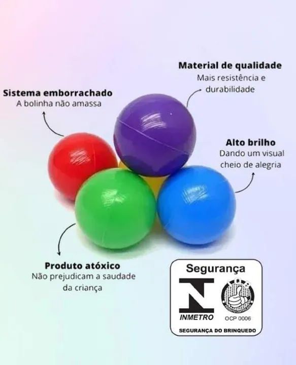 Casinha de bolinhas 1,50x1,50 metros com 1.000 bolinhas coloridas  - Foto 4