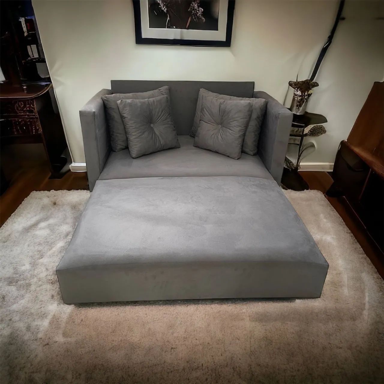 Resistente Sofá Cama Casal 4 almofadas Novos  - Foto 5