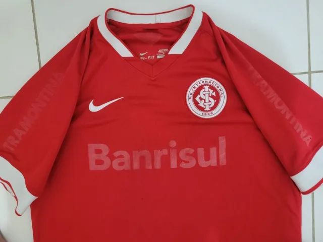 Camisa Oficial Internacional Porto Alegre Nike Vermelha #10 tamanho G - Foto 3