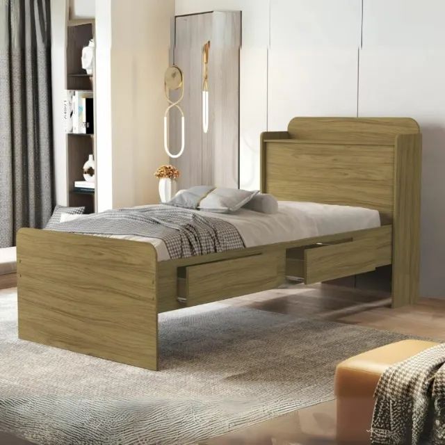 Cama Solteiro Baú Tamires  100% MDF - Super promoção!!  - Foto 3