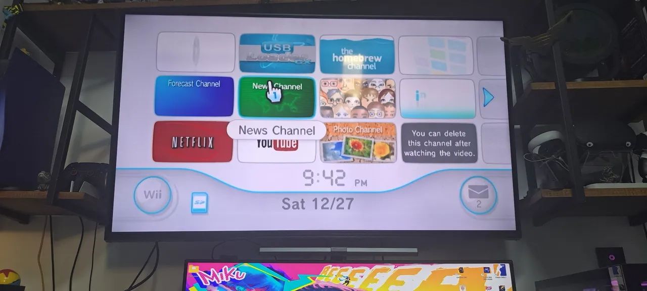 Nintendo wii branco desbloqueado - Foto 3