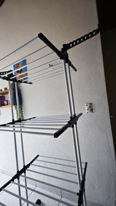 Varal de chão dobrável 3 andares - Foto 4