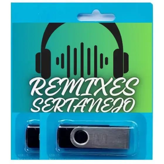 Pen drive 8gb com Músicas = Playlist Sertanejo Remixes (mp3)