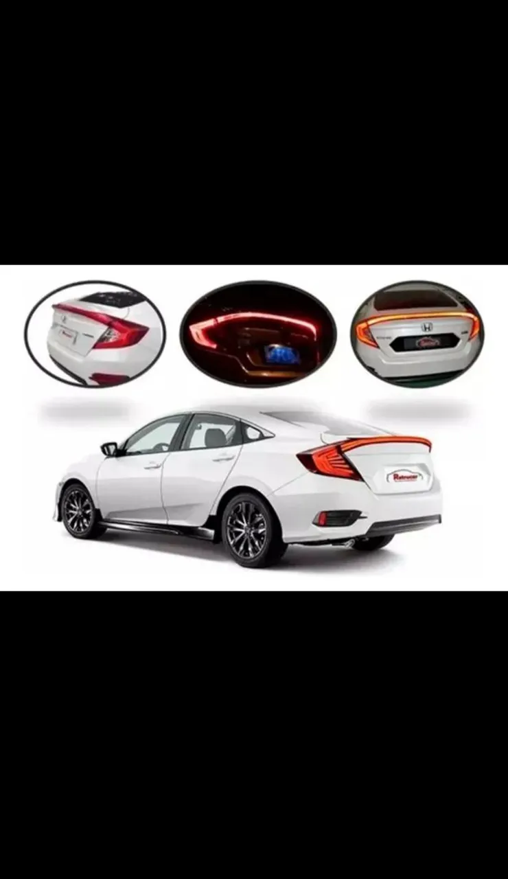 Aerofólio Led para Honda Civic G10 2017 2018 2019 2020 2021 2022 Novo na caixa