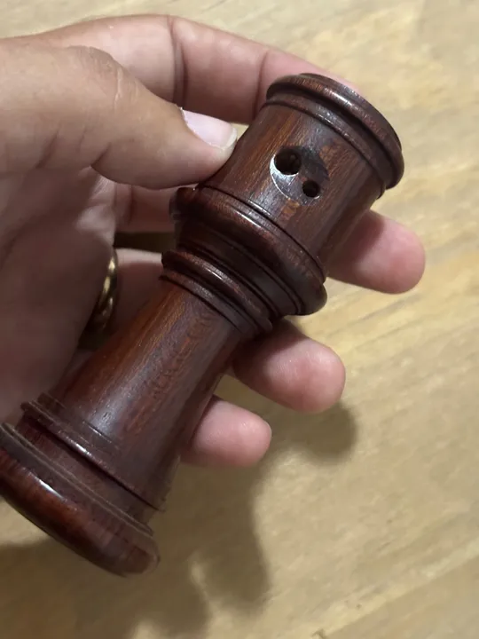 Flauta doce de madeira de Luthier em ótimo estado