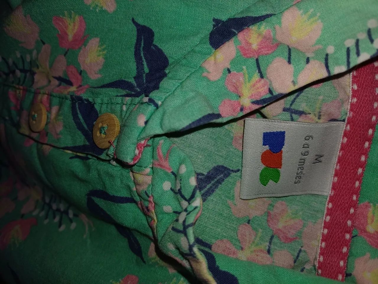 Vestido baby Puc verde florido, tam.6-9 meses. - Foto 3