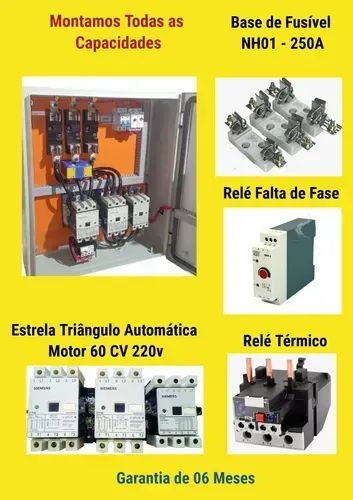 Chave De Partida Estrela Triângulo Automática Motor 60 Cv 220v
