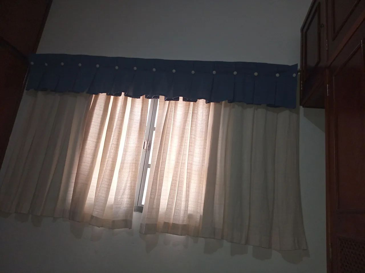 Colcha solteiro azul marinho/creme - Foto 4