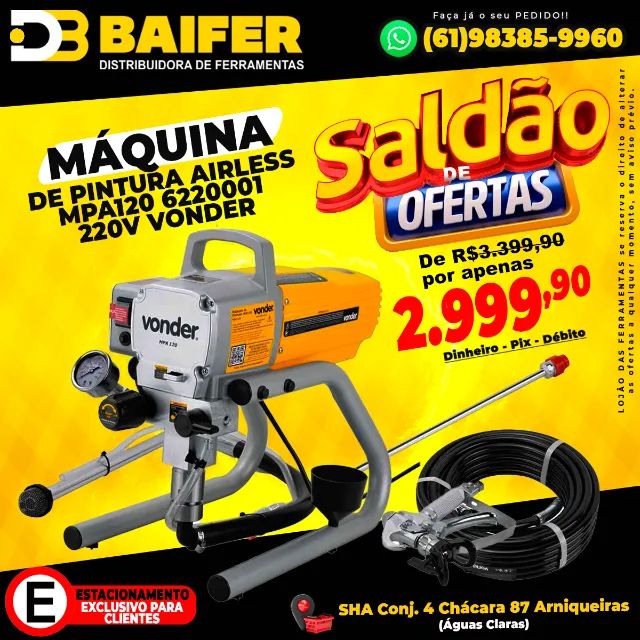 Máquina de Pintura Airless MPA120 6220001 220v Vonder