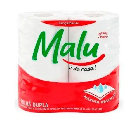 PAPEL TOALHA FAMILIAR MALU FL DUPLA C/ 2 ROLOS