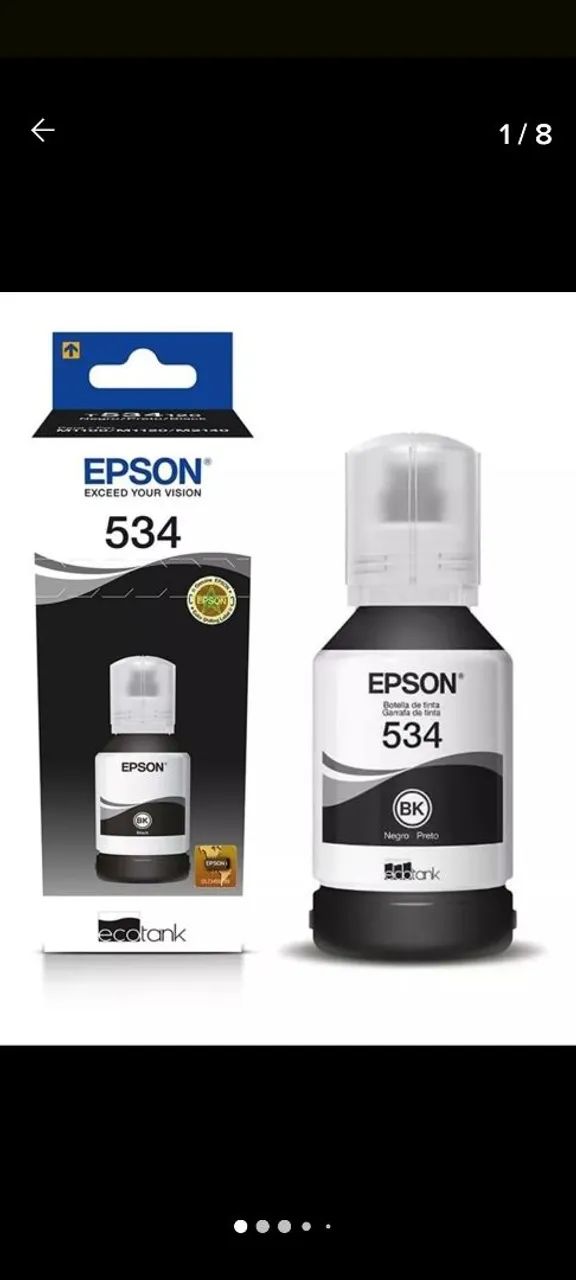 Tinta Epson EcoTank 534 Preta - Original