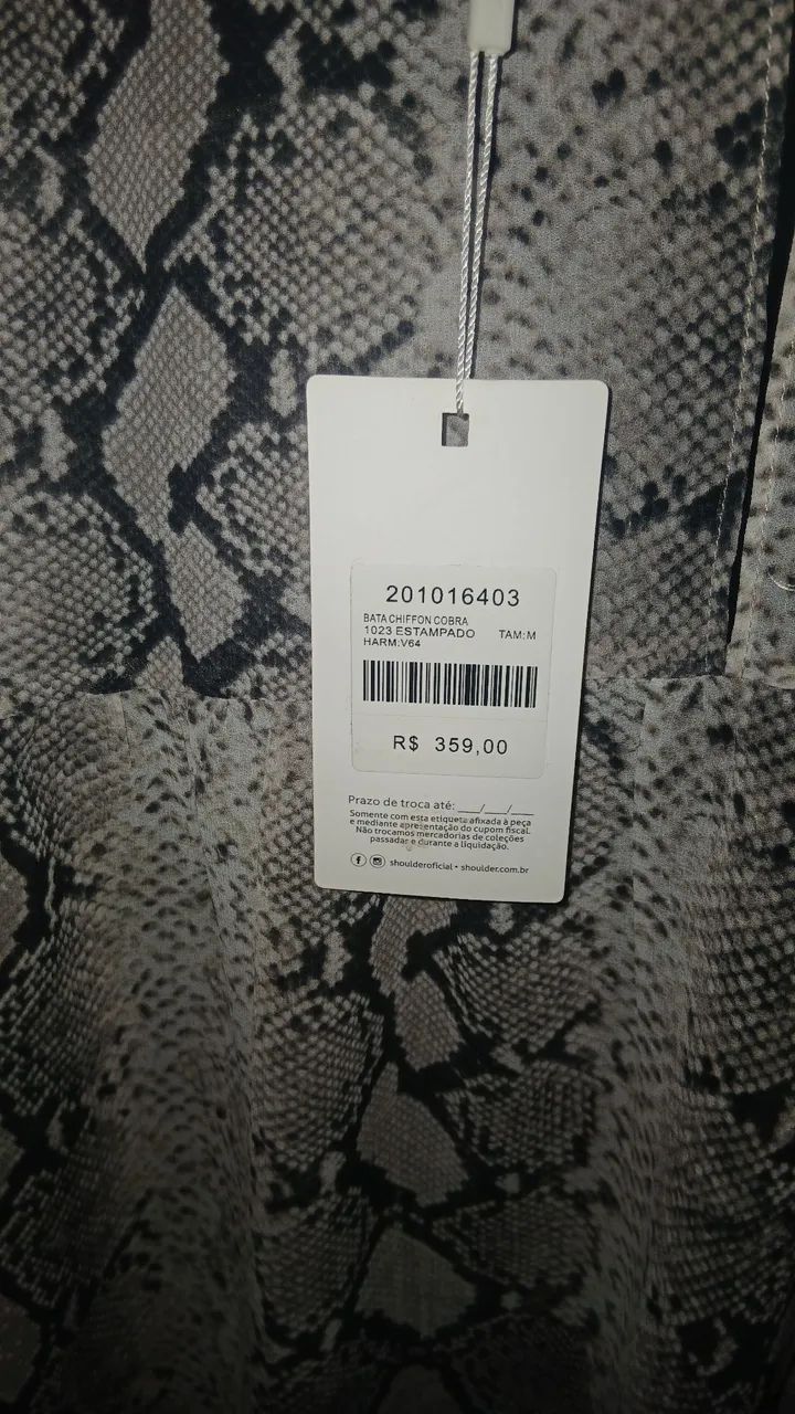 Blusa BATA CHIFFON COBRA 1023 ESTAMPADO  - Foto 3