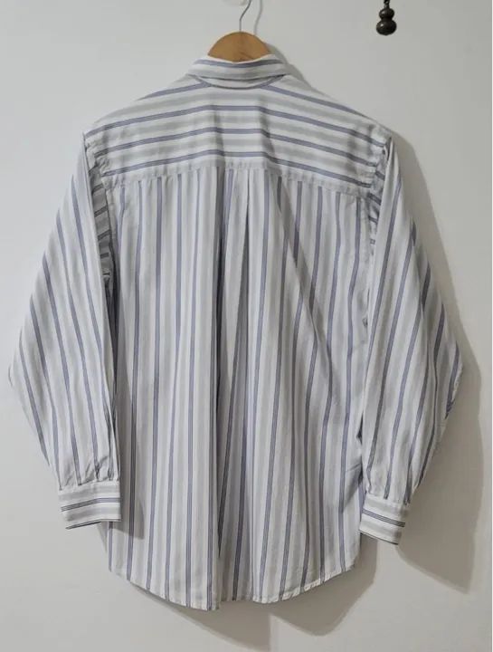 camisa branca com listras mr. kitsch TAM P - Foto 2