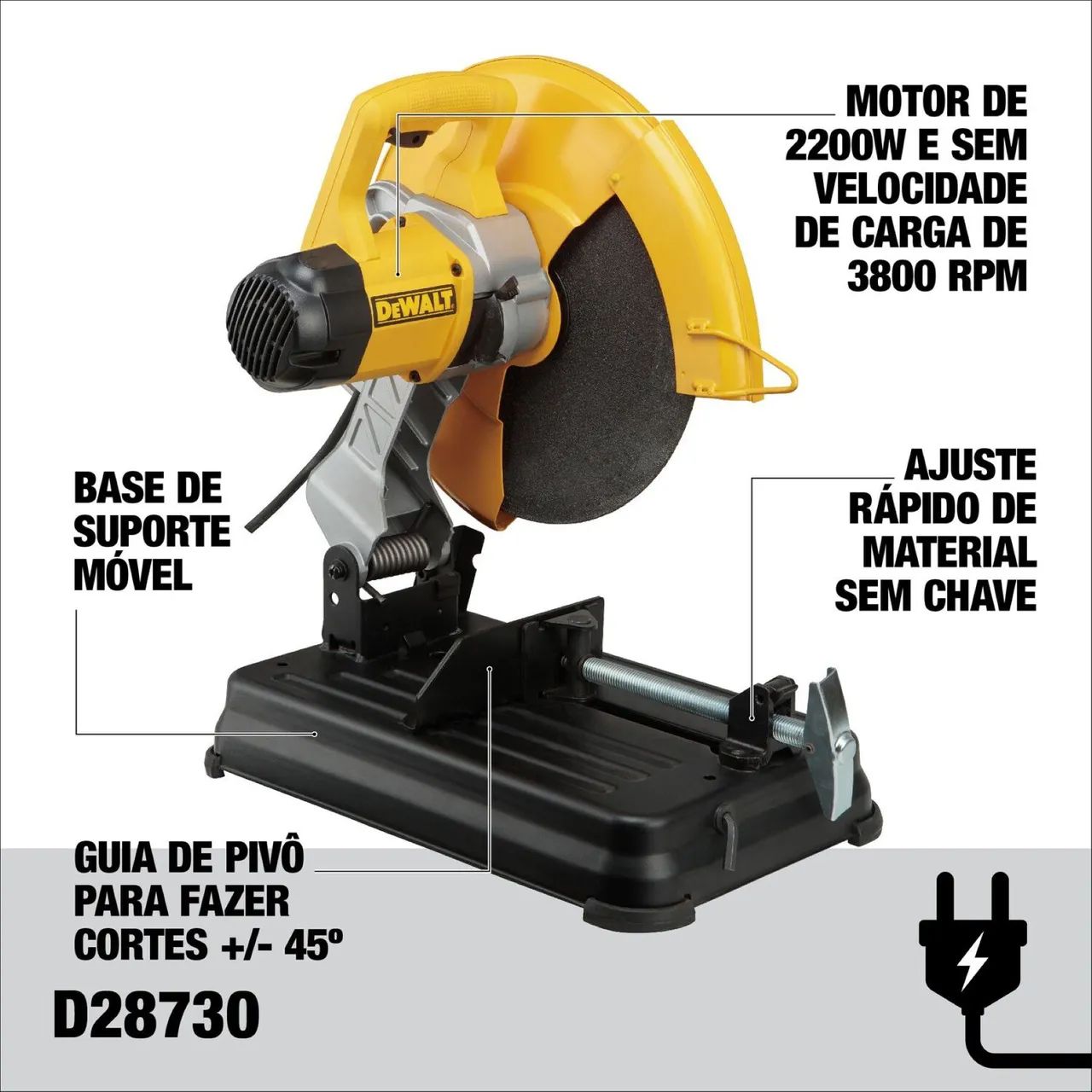 Serra Policorte Dewalt D28730 - Foto 2