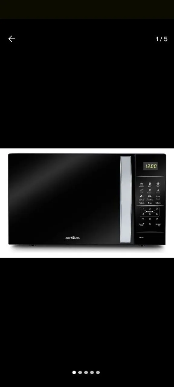Micro-ondas Britânia Preto