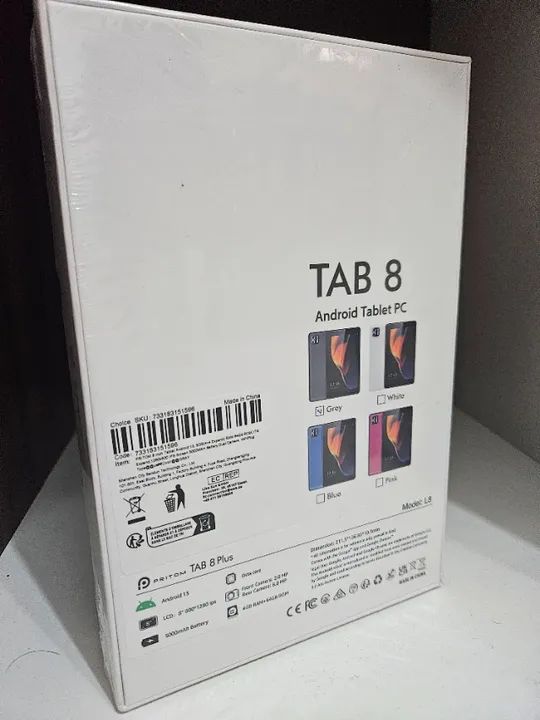 Tablet Pritom 8 Pol" Tab 8 Android 13 64gb Cinza 4 Ram + 4 ram expansiva 8 ram - Foto 2