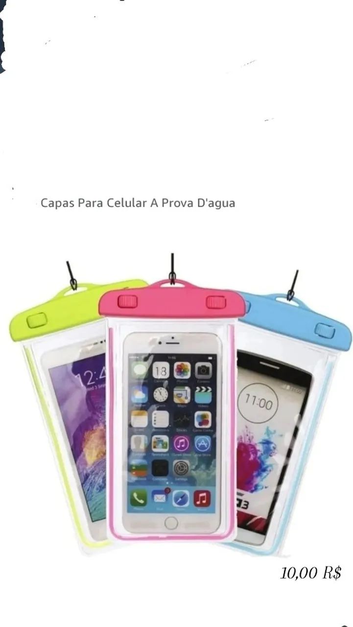 Capas para celular a prova d'água - Diversas cores