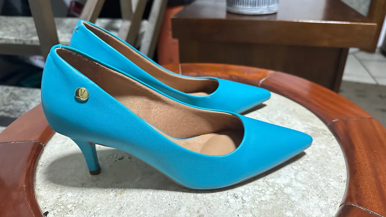 Scarpin Azul Turquesa Vizzano Elegante