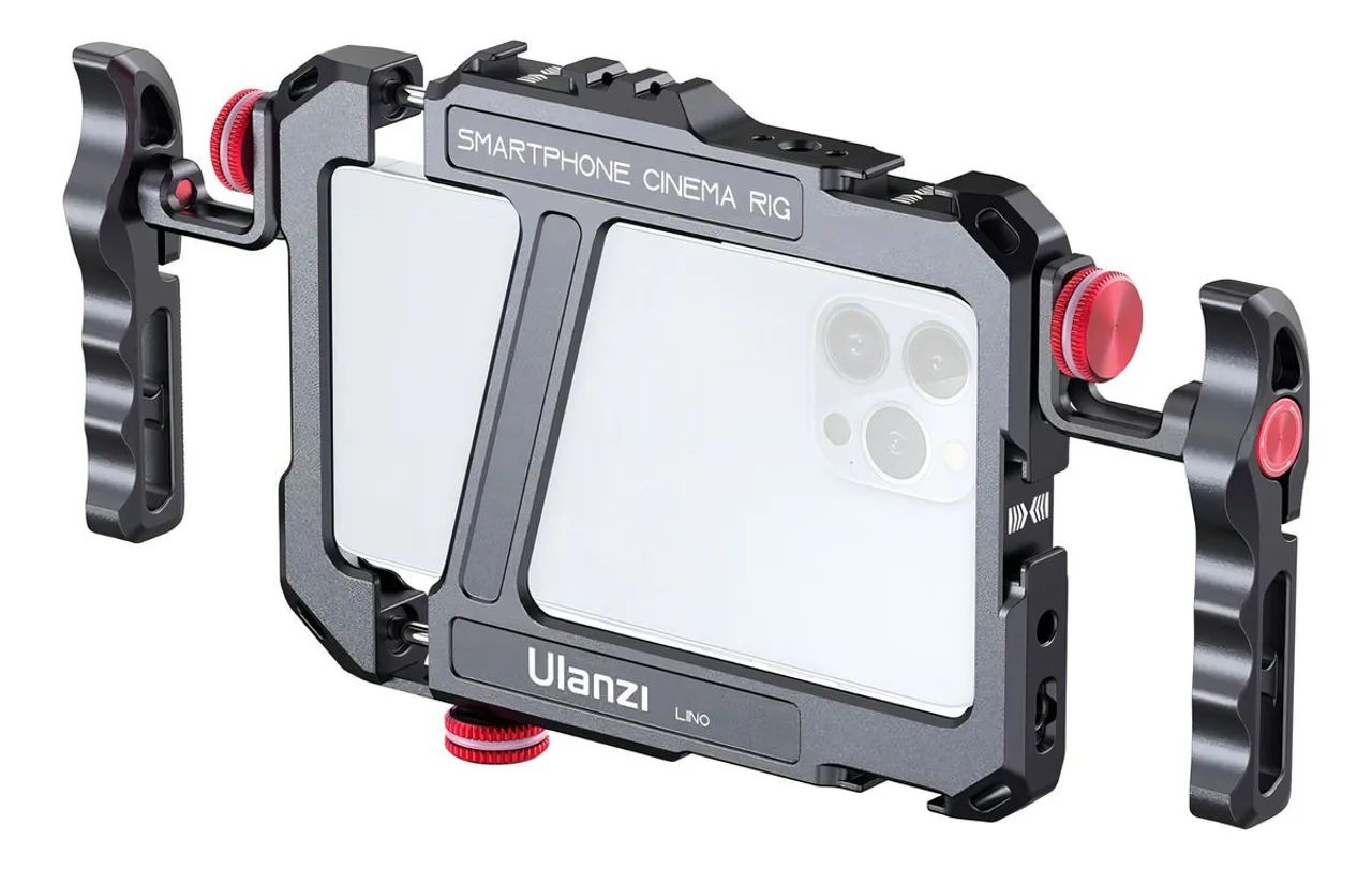 Cage Gaiola Estabilizadora Metal Ulanzi Para iPhone 15 14 13 Cor Preto<br>