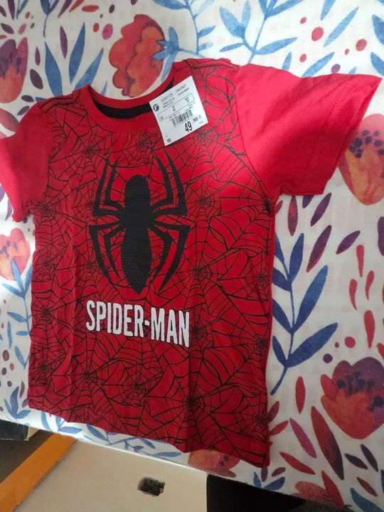 Camiseta Homem Aranha - Tamanho 3 anos