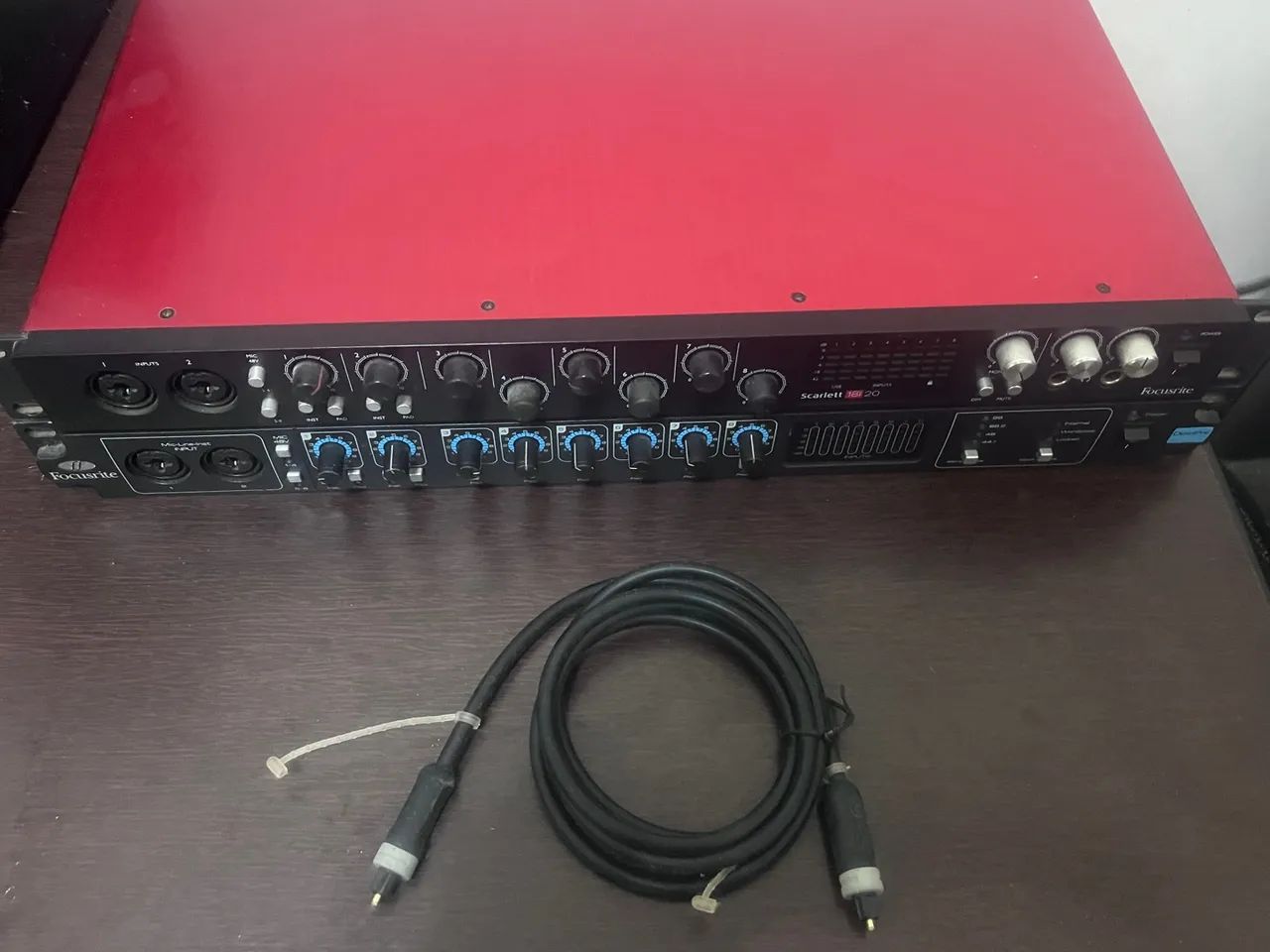 Interface Focusrite Scarlett 18i20 2ª geração + Conversor Focusrite Octopre Mkii Preamp