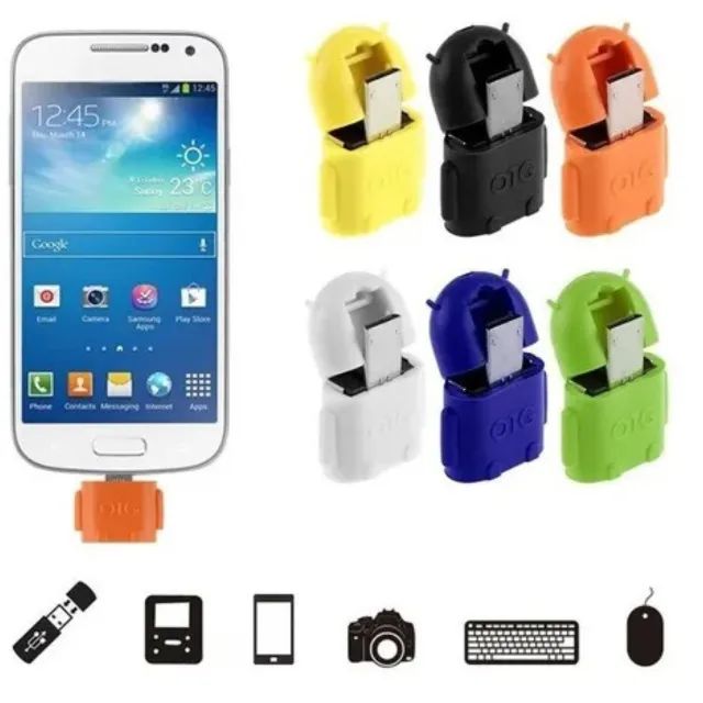 Kit 2 Conversor Micro Usb Otg 2.0 Para Android Galaxy Adaptador - Foto 4